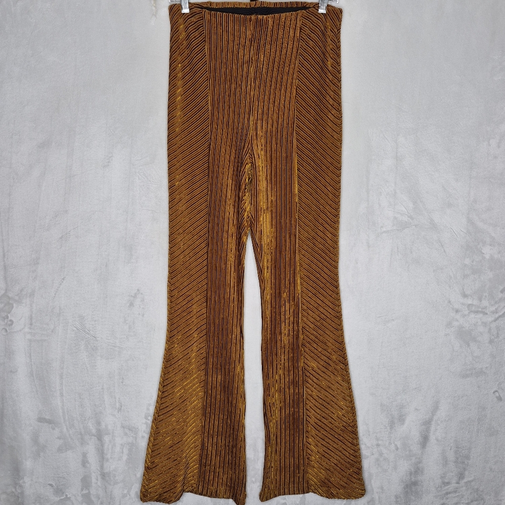 Free People‎ Slim Pull On Velvet Flare Pants Size Medium